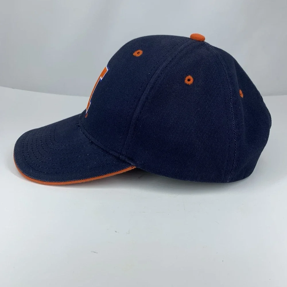 Illinois Fighting Illini Hat Blue Signatures Adjustable OSFM Baseball Cap